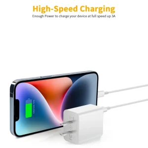 IPhone Fast Charging, Dual-Port Wall Charger, Portable